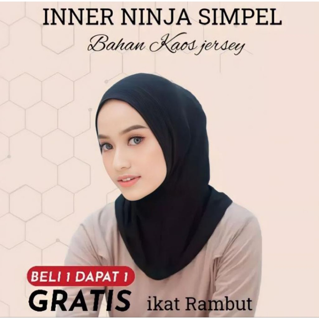 Ciput Ninja premium bahan rayon / ciput leher hijab / ciput ninja hitam / dalaman kerudung/ inner ci