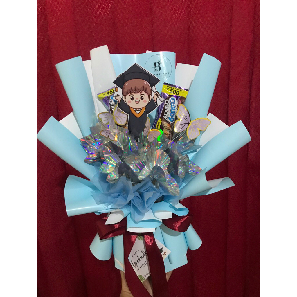 

[Ready] Buket Wisuda Snack Topper dan Lampu PAUD/KB/TK SD/MI