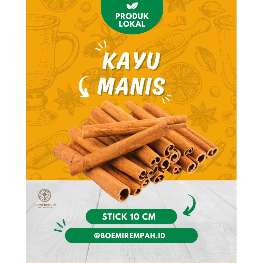 

Kayu Manis Stick cutting 50 Gram Kualitas Premium