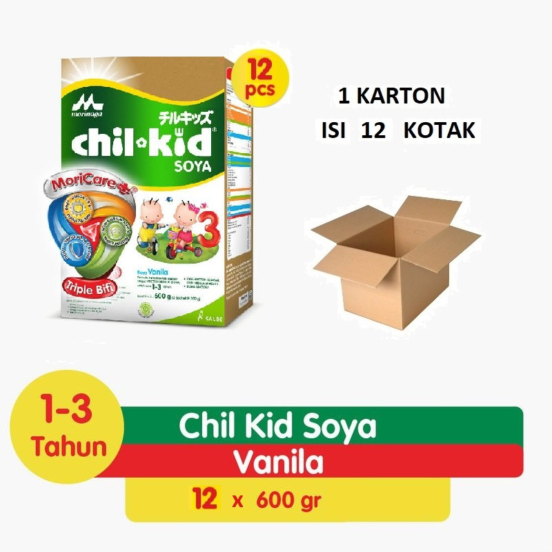 Susu CHILKID SOYA/Morinaga Chil Kid Soya Tahap 3 (1 KARTON)