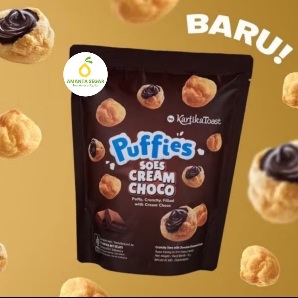 

KARTIKA TOAST PUFFIES SOES CHOCO 33g - 72g Soes cream choco