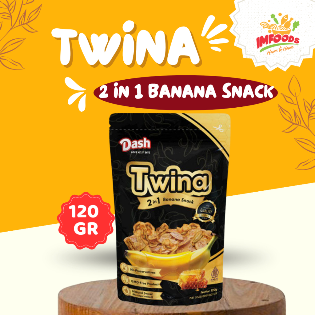 

Dash Twina 2 in 1 Banana Snack /Snack Pisang /Twina Banana snack/Snack Pisang/cemilan pisang/imfoods