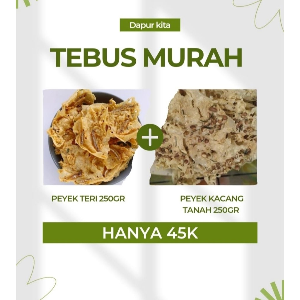 

paket bundling rempeyek teri dan kacang tanah