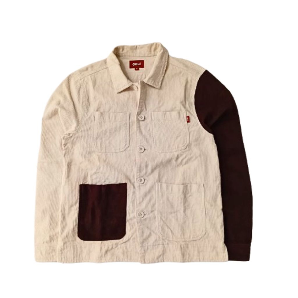 Longshirt / Outer Kemeja Golf Wang/Golf Le Fleur Button Up Corduroy Men Women Preloved Jacket Core