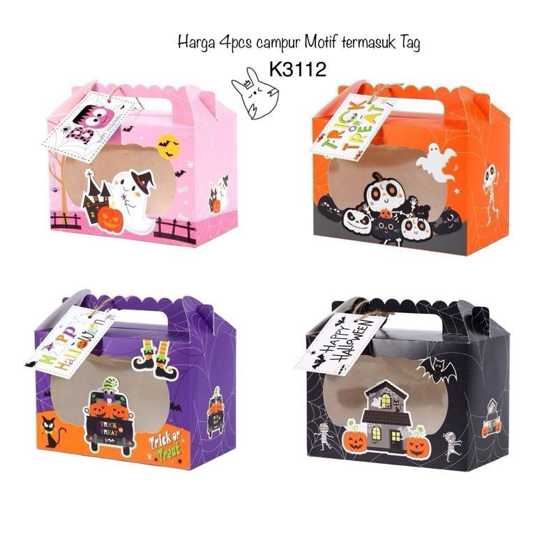 

(4pcs) K3112 Kotak Halloween Gable Box Dus Permen Candy Cookies Snack Bag | K31