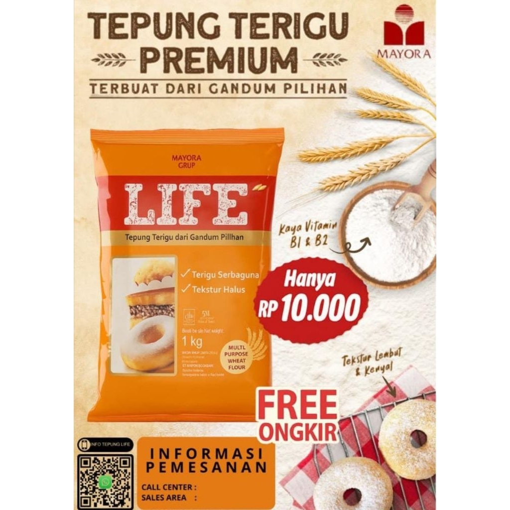 

Tepung terigu Life kemasan 1kg