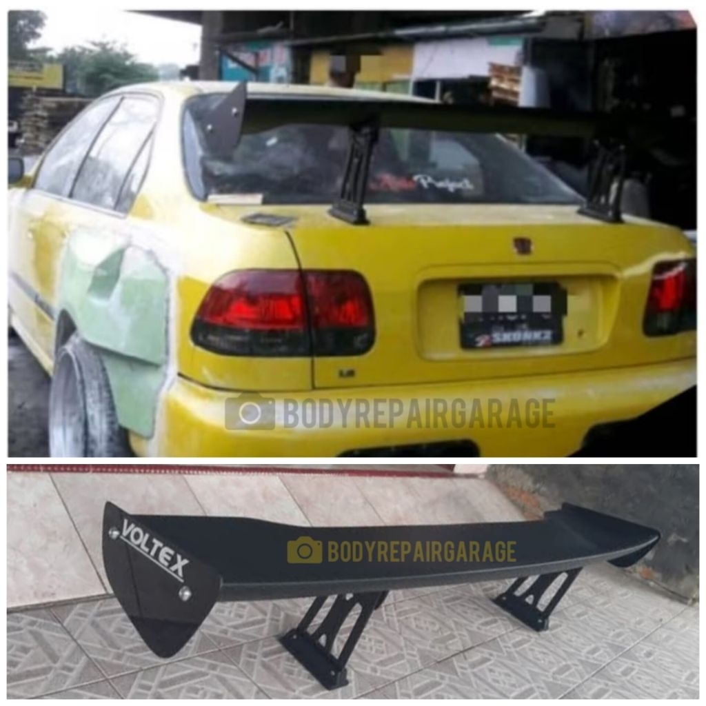GT wing spoiler js racing sedan universal | black doff