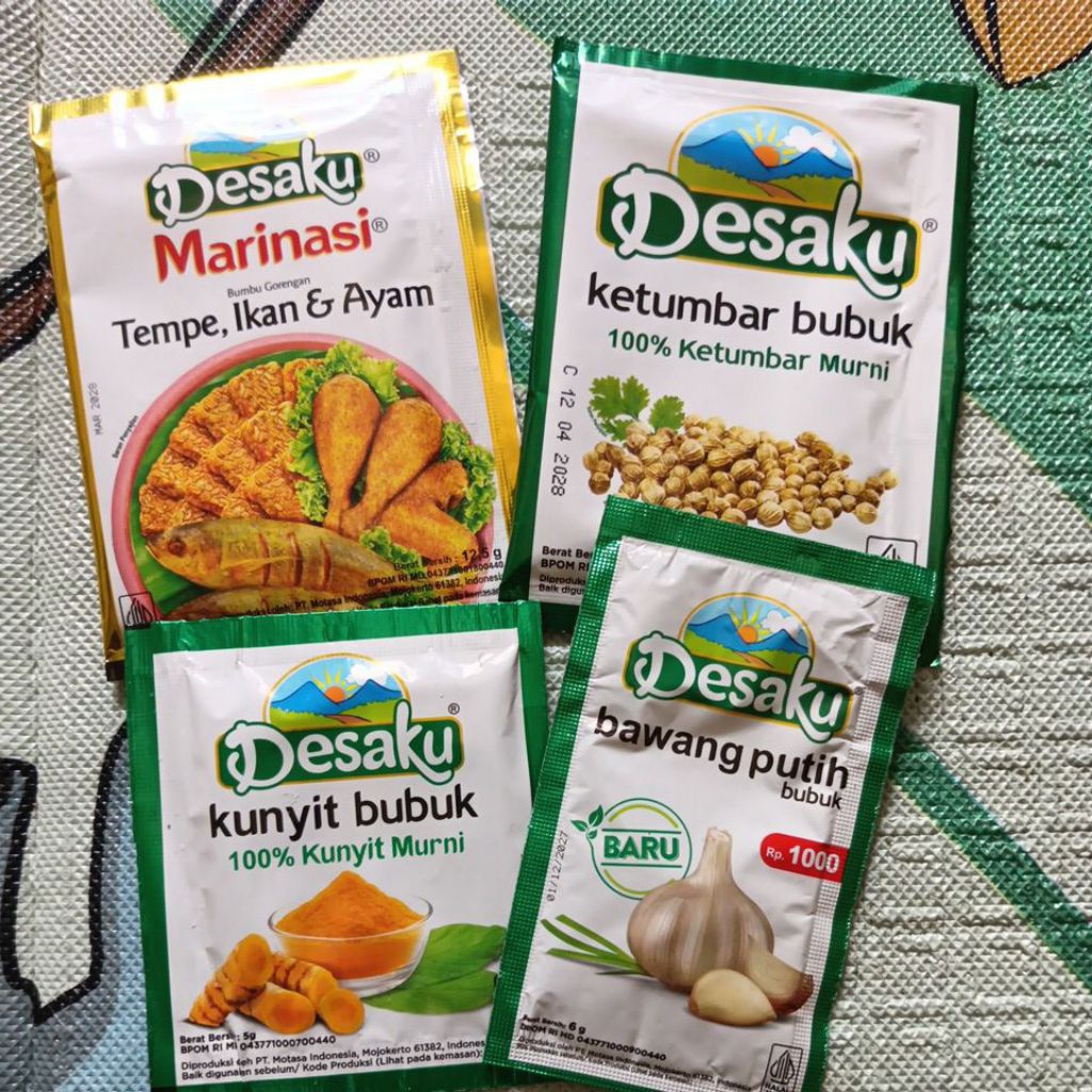 

BUMBU BUBUK DESAKU MARINASI / KETUMBAR / KUNYIT / BAWANG PUTIH 1 SACHET