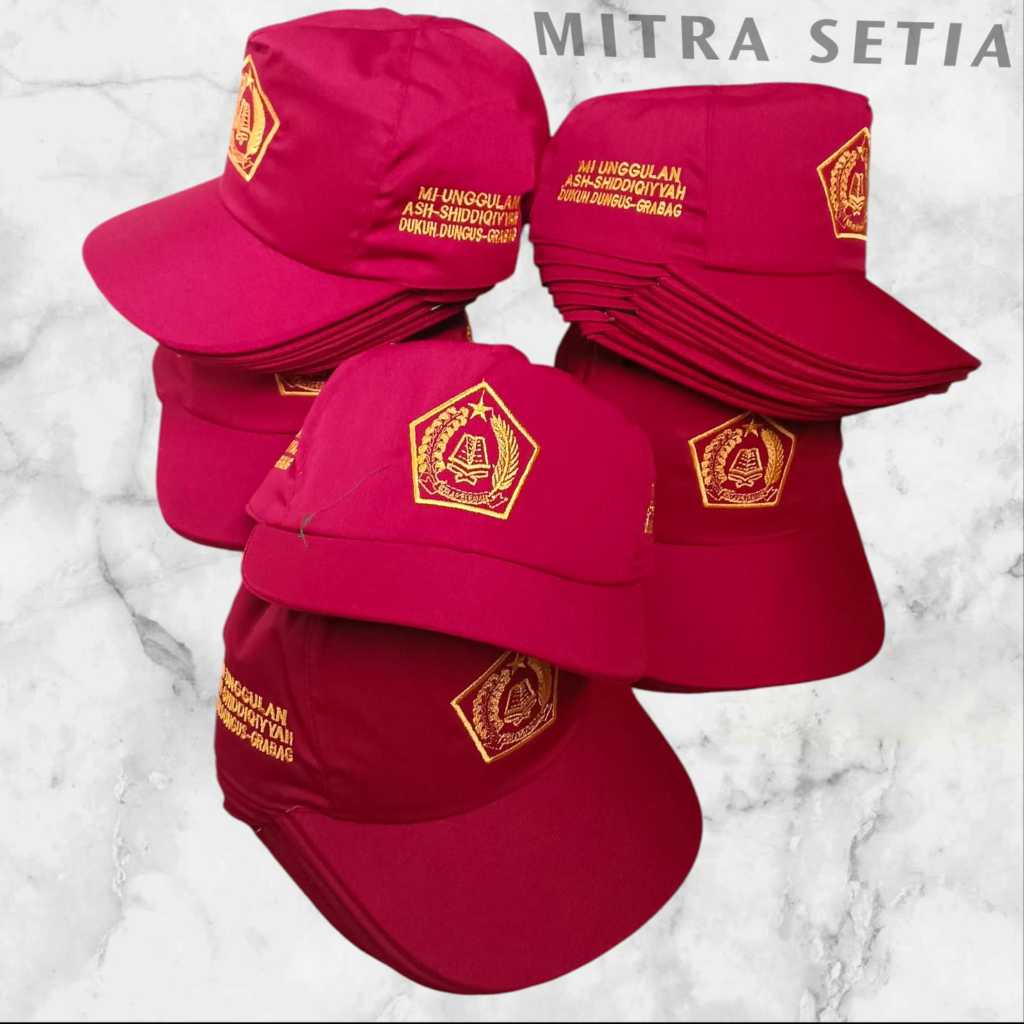 TOPI SEKOLAH SD/SMP/SMA BORDIR CUSTOM TERLARIS