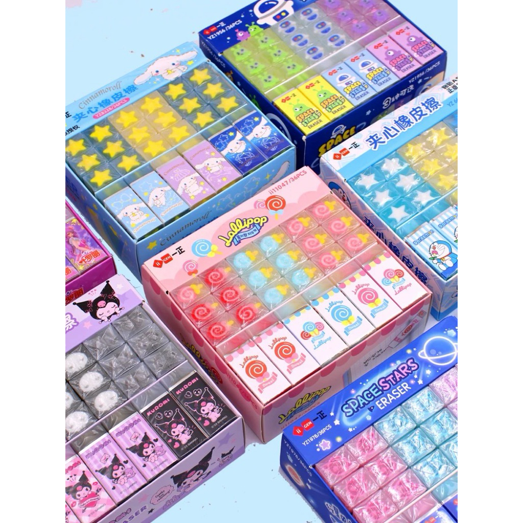 

Penghapus Karet Karakter Kepala kartun lucu Cute Eraser Kawaii korea style Stip Pensil Lucu buah hapusan stationery hadiah kado hampers goodiebag