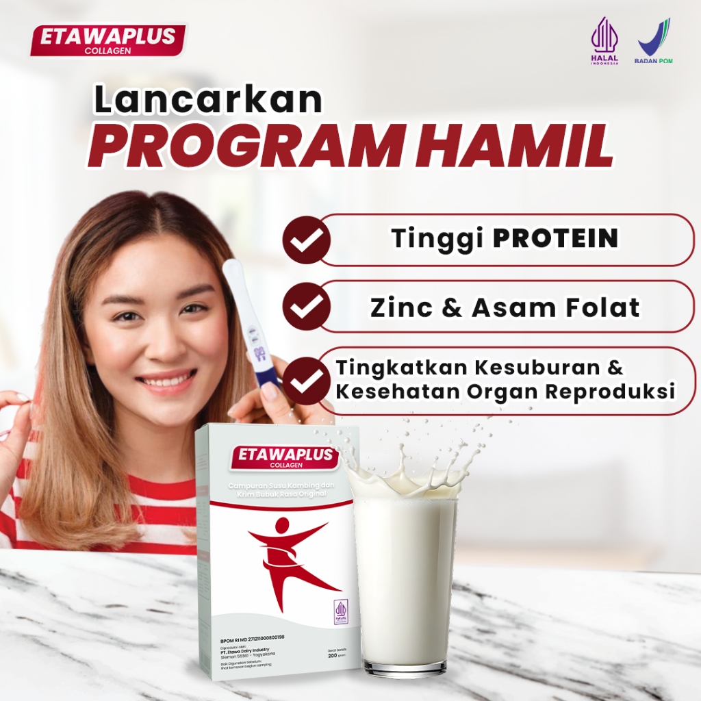 

ETAWAPLUS COLLAGEN - Lancarkan Program Hamil dengan Susu Bubuk Kambing Etawa dan Collagen