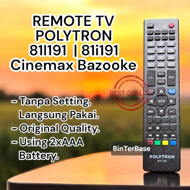 Remote remot TV LCD LED POLYTRON 81I191 with Logo CINEMAX 811191 BAZZOKE XCEL 32T7511 24T8511 Origin