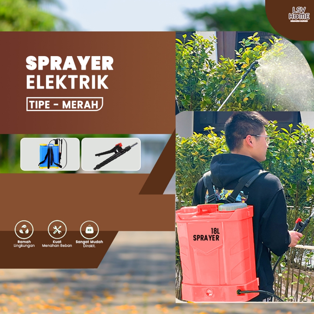 HOME Semprotan Elektrik Pertanian Tangki Semprot Pertanian Elektrik Sprayer Elektrik 18 Liter