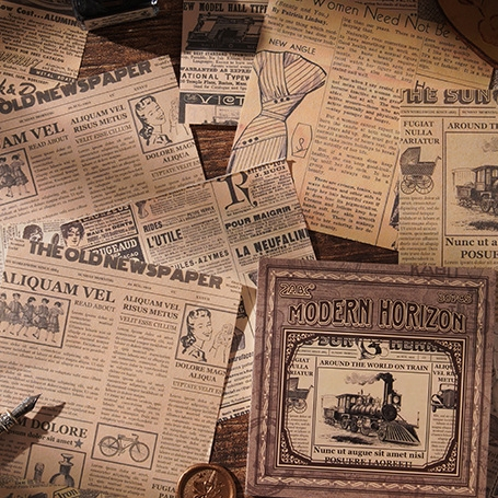 

[Artopia] 30 Lembar Material Deco Paper Kertas Dekorasi OFCY Vintage Musik Koran Letter Bill