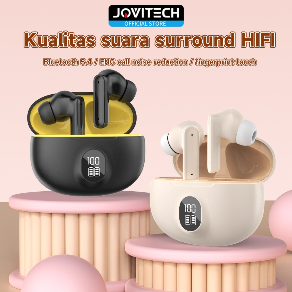 JUAL Jovitech EP95R Headset TWS Bluetooth 5.4 True Wireless Headset Bluetooth 5.4 Low Latency TWS