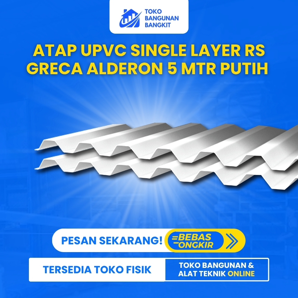 ATAP UPVC SINGLE LAYER RS GRECA ALDERON - UKURAN 5 MTR PUTIH