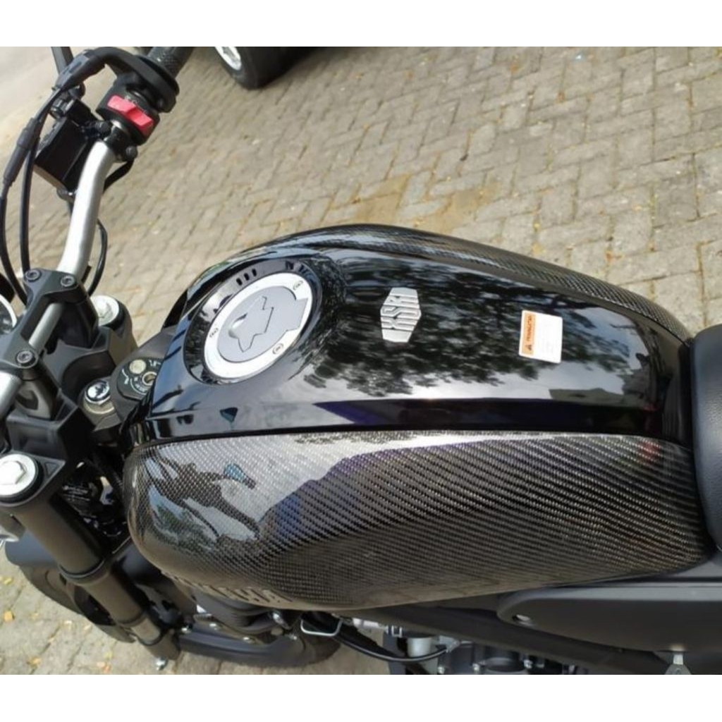 Cover tangki kiri kanan carbon kevlar xsr 155