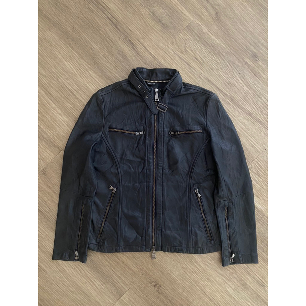 PERUZZI ITALY  CAFERACER LEATHER JACKET
