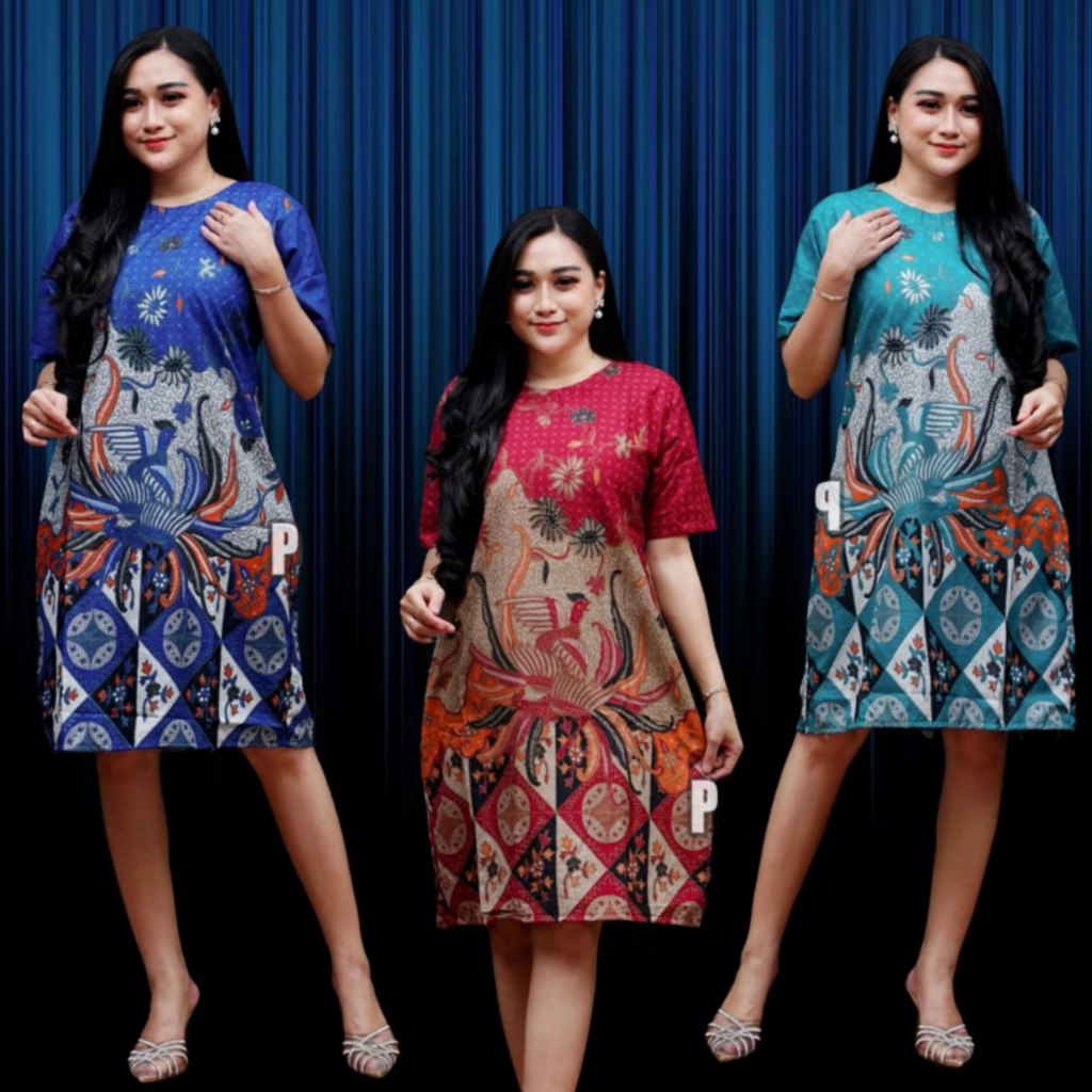 UNION11 - DRESS BATIK JUMBO WANITA/ DRESS JUMBO WANITA LD 126 / BAJU JUMBO Star+ BAJU DRESS WANITA M