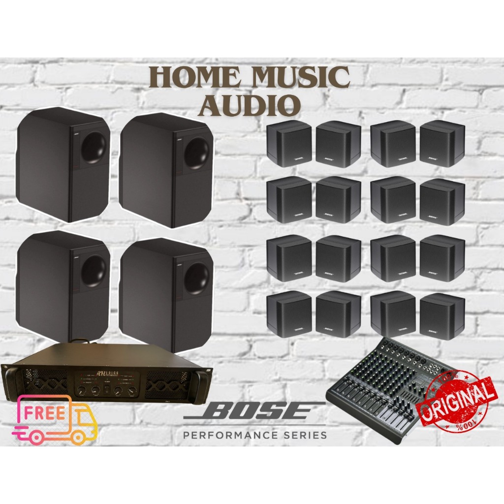 Paket Music Background Bose Freespace 3 / Power 4Ch / Mixer / 16 satelit speaker / 4 Bass Module Bos