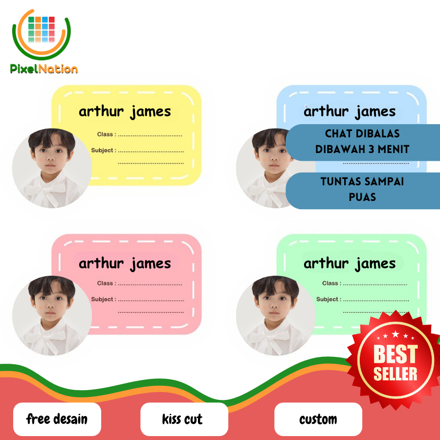 

Cetak Stiker Mapel Custom Nama Dan Foto Sudah Dicutting