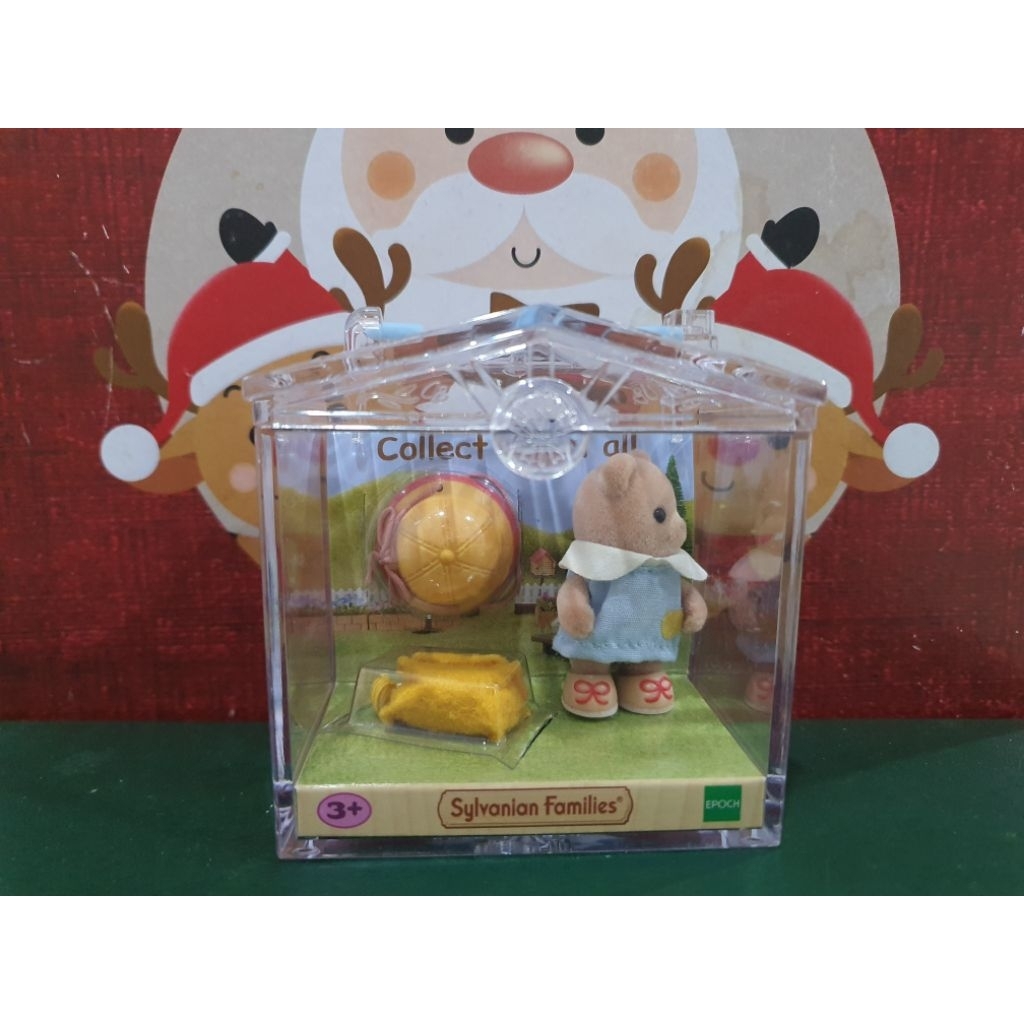 Sylvanian Families Rare - Bear Baby Wearing Uniform (Preloved)