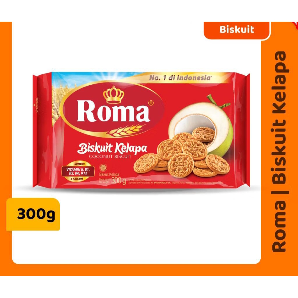 

Roma Biskuit Kelapa 300g | Biskuit Roma Kelapa | Biskuit Kelapa | Roma Kelapa