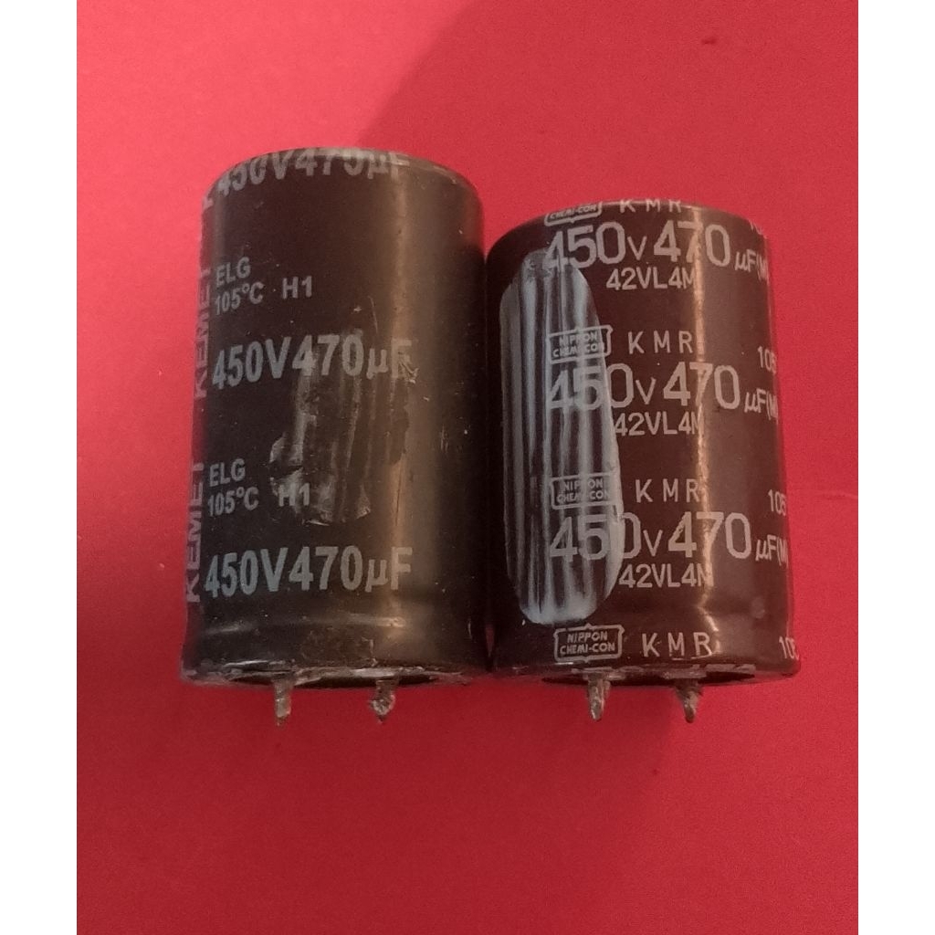 ELCO 450V 470UF T 4.5/5CM D 3CM BEKAS ORIGINAL