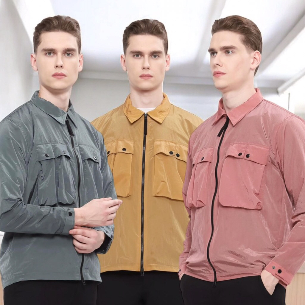 Jacket / Jaket Overshirt Nylon NM SS25 Peach-Camel Series From Quattordici