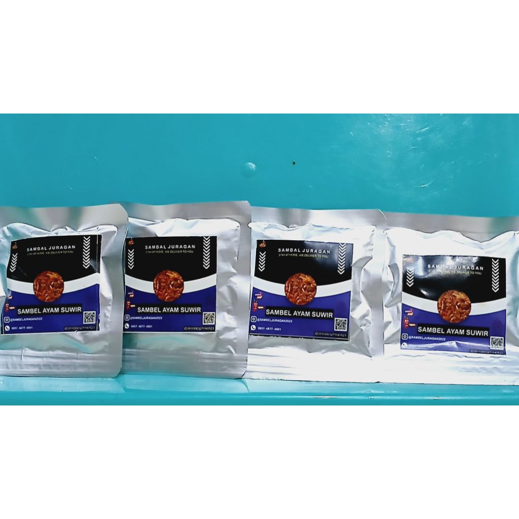 

Sambel Ayam Suwir kemasan sachat. Sambel Juragan