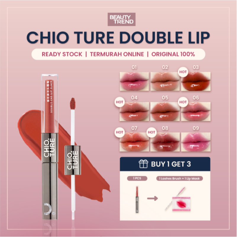 [READY ORI] ChioTure Double Ended Lip Glaze ChioTure LipGloss ChioTure Watery Lip Gloss ChioTure Lip