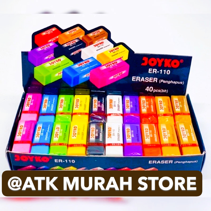 

[ATMS] JUAL ECERAN 3 PCS PENGHAPUS JOYKO KECIL WARNA WARNI ER-110.