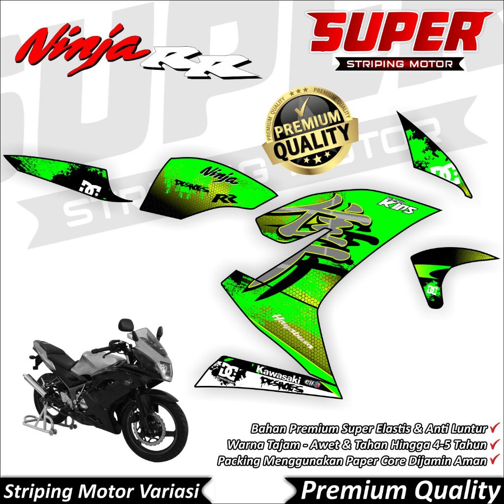 Stiker Ninja RR 150 New Anti Luntur keren Striping Ninja 150 RR Striping Kawasaki Ninja 150 RR Hayab