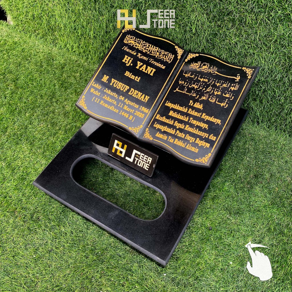 SEEA - GAL - B-B-E 30X40+TABUR 40X50 - BATU NISAN MAKAM GRANIT ALAM ASLI MODEL BUKU TERMURAH