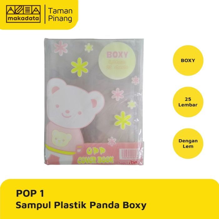 

POP 1 SAMPUL PANDA PLASTIK BENING BUKU TULIS BOXY OPP (1 PACK)
