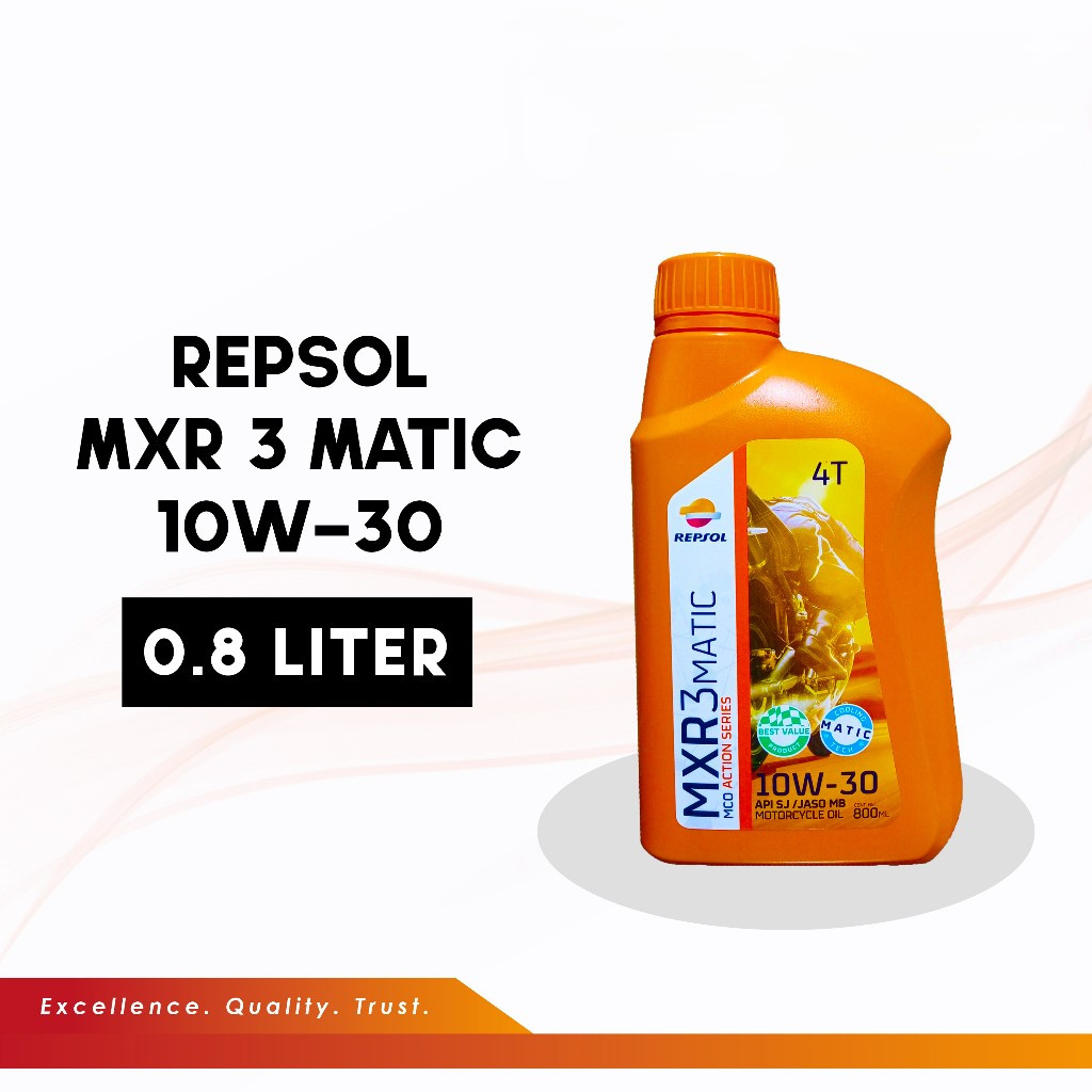 Oli Motor Repsol MXR 3 Matic 10W-30 0.8L / 20W-40 800 mL Oli Motor Matic Repsol
