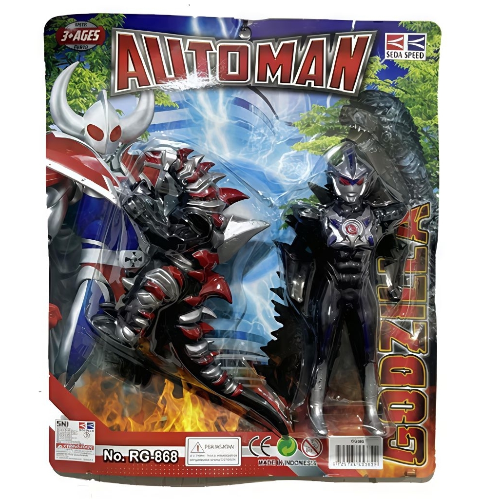 MAINAN ANAK AUTOMAN VS GODZILLA ROBOT-ROBOTAN ULTRAMAN VS GODZILLA