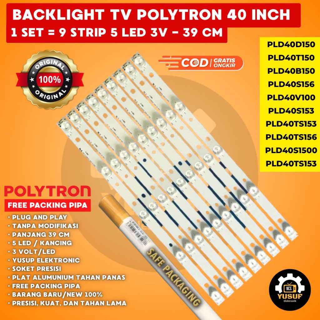 TERMURAH BEKLED BACKLIGHT LED TV POLYTRON 40 INCH PLD 40S150 PLD 40S153 PLD 40S156 PLD 40T150 PLD 40