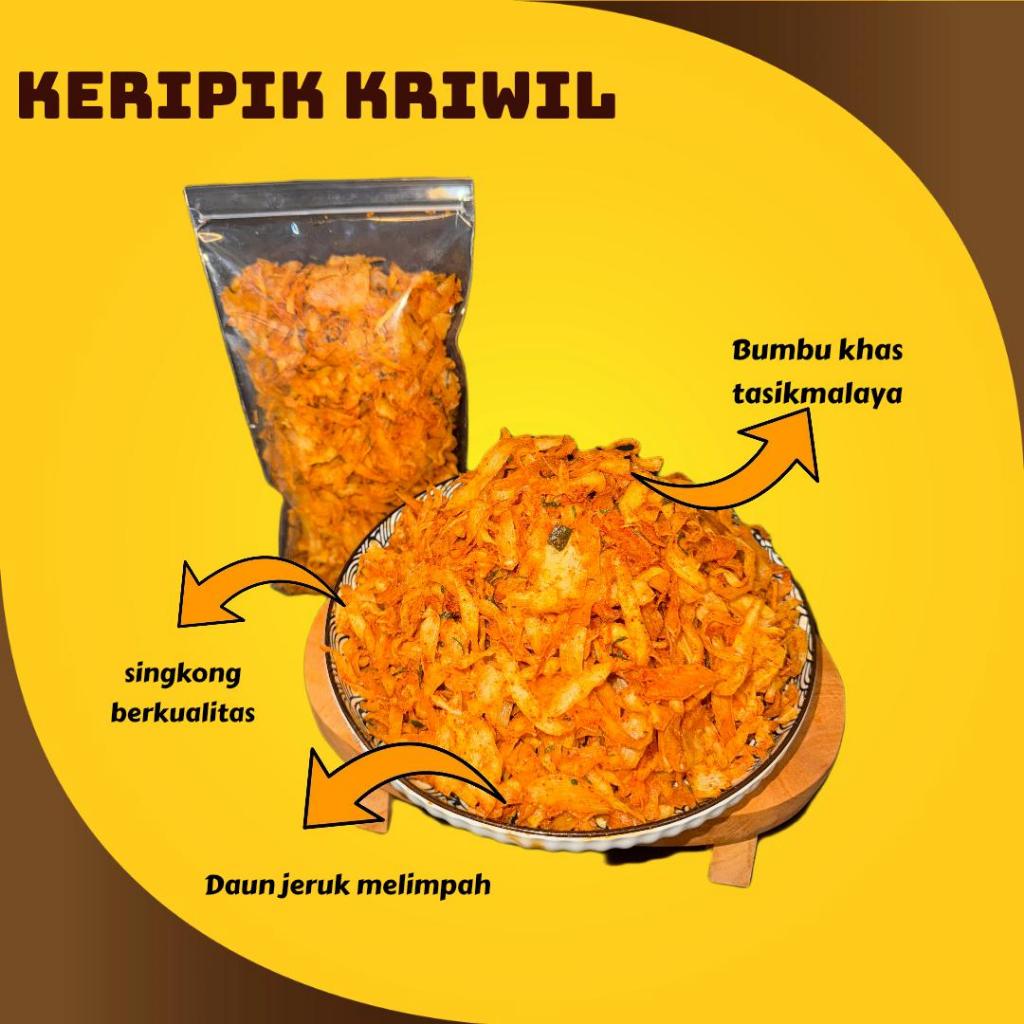 

KERIPIK SINGKONG KRIWIL DAUN JERUK - KERIPIK KRIWIL BUMBU CIKRUH KHAS TASIKMALAYA