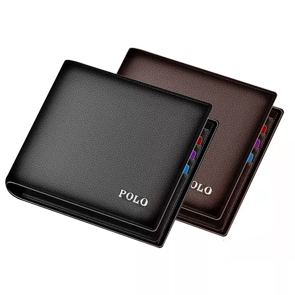 Dompet Pria POLO + Box - Dompet Kartu Dompet Resleting Dompet Murah