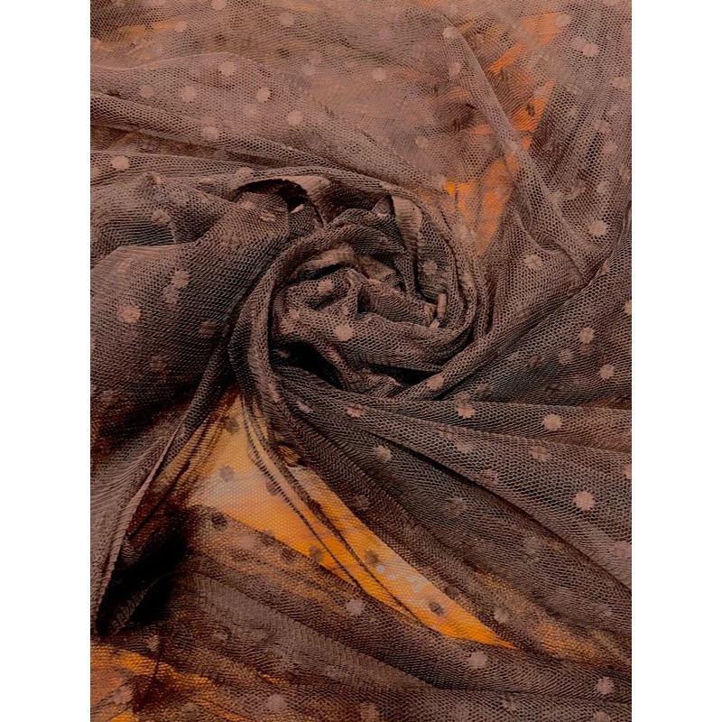 Kain Tile Tulle Dot Polkadot Lembut Elegan / Bahan Gamis Meteran / Bahan Meteran Tulle Dott