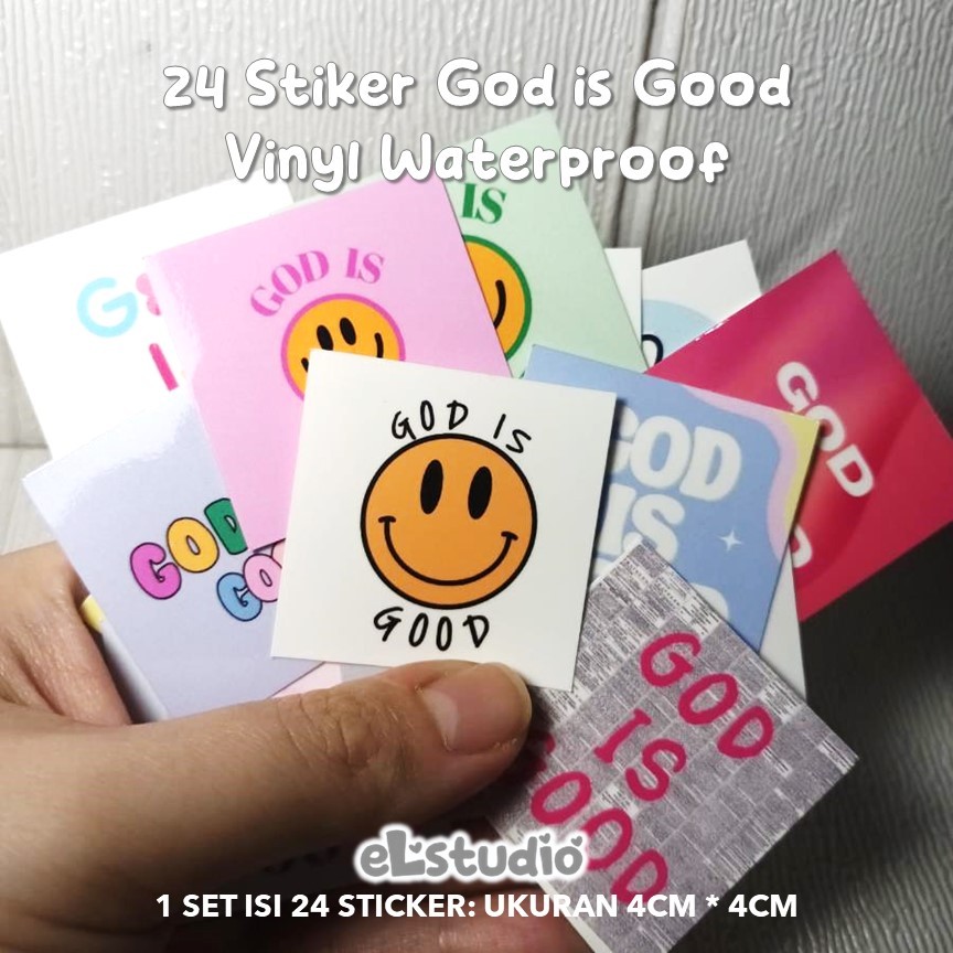 

ELSTUDIO 24 stiker GOD IS GOOD aesthetic
