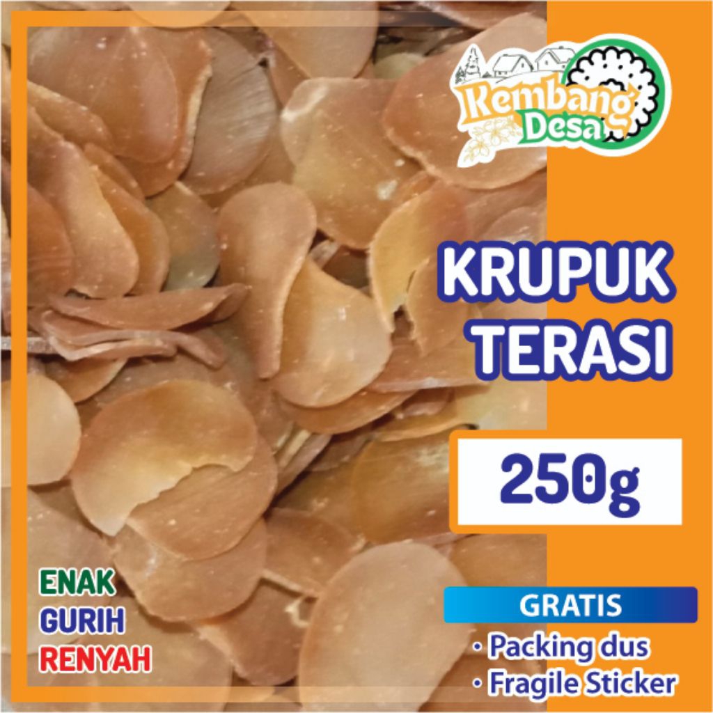 

[ 250g ] KRUPUK TERASI MENTAH CAMILAN ENAK ASLI