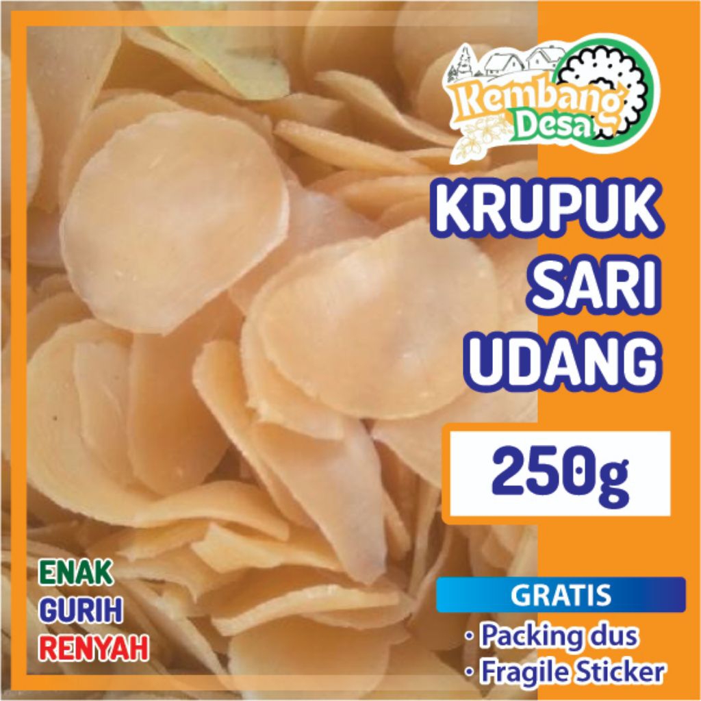 

[ 250g ] KRUPUK SARI UDANG MINI MENTAH CAMILAN ENAK