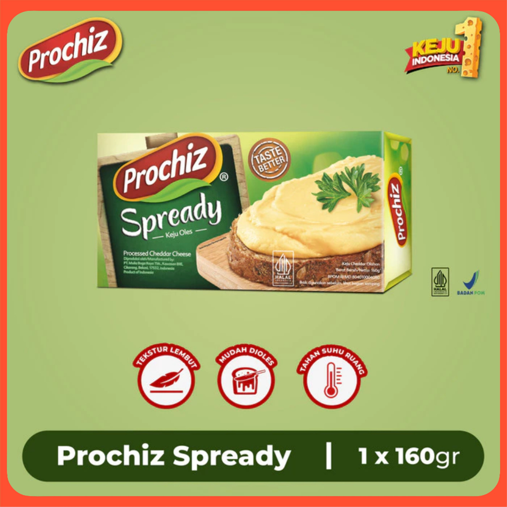 

ProChiz Spready Keju Oles Viral Enak Topping Lumer Cheese 160g
