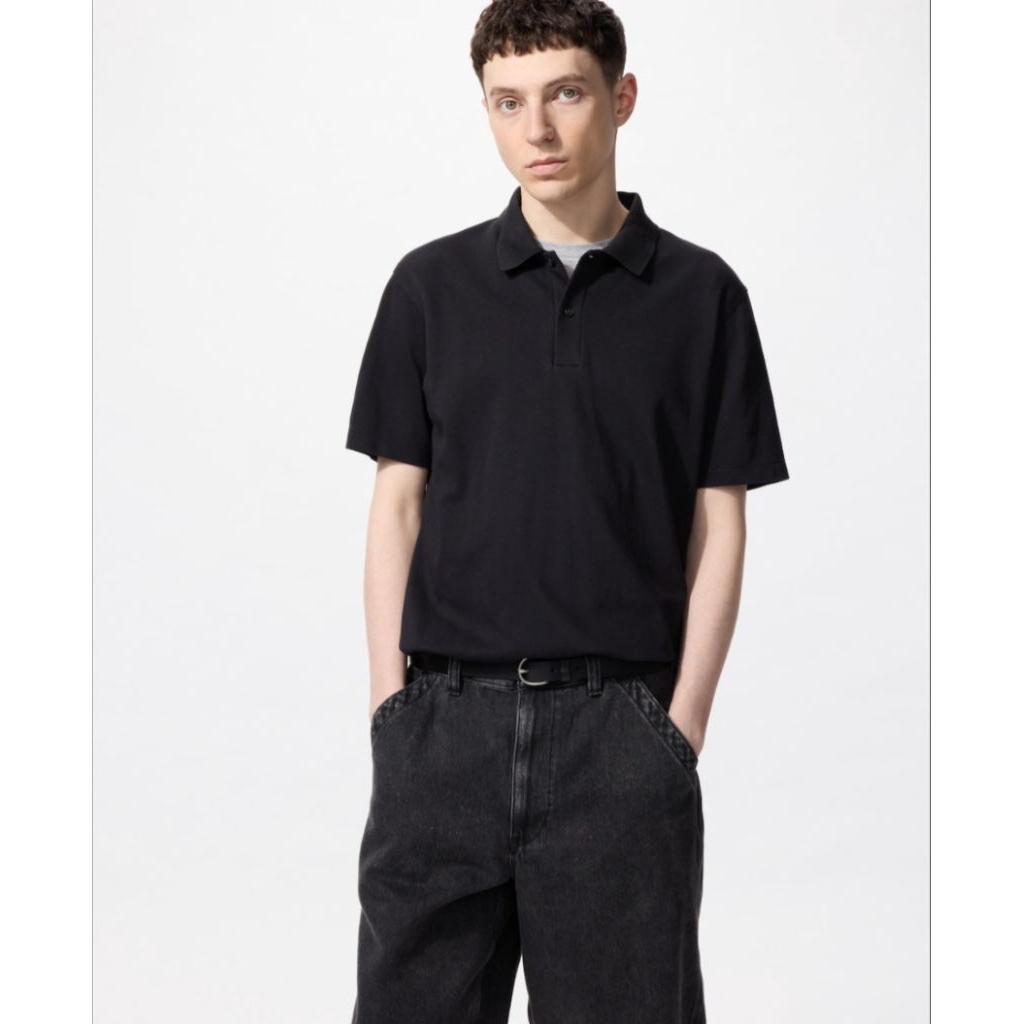 Uniqlo Polo AIRism Black