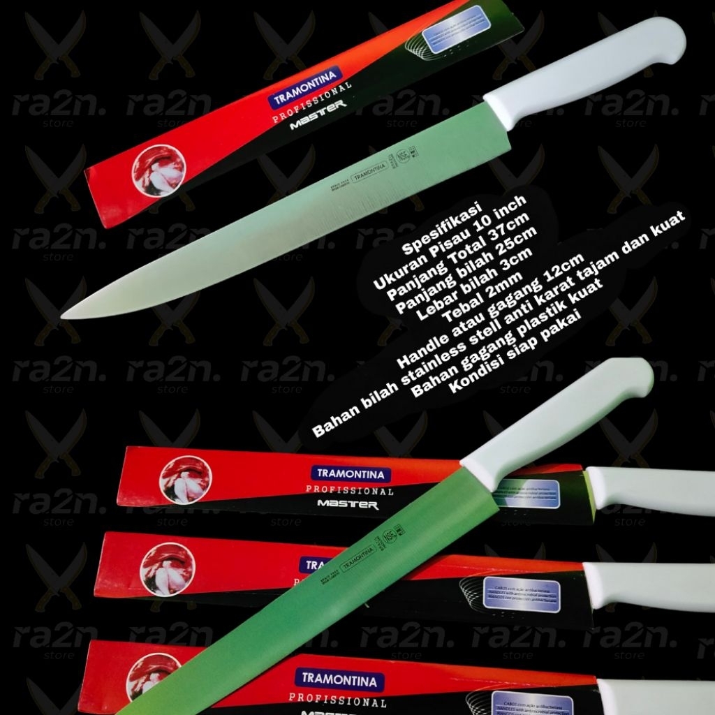 pisau dapur daging tramontina stainless steel