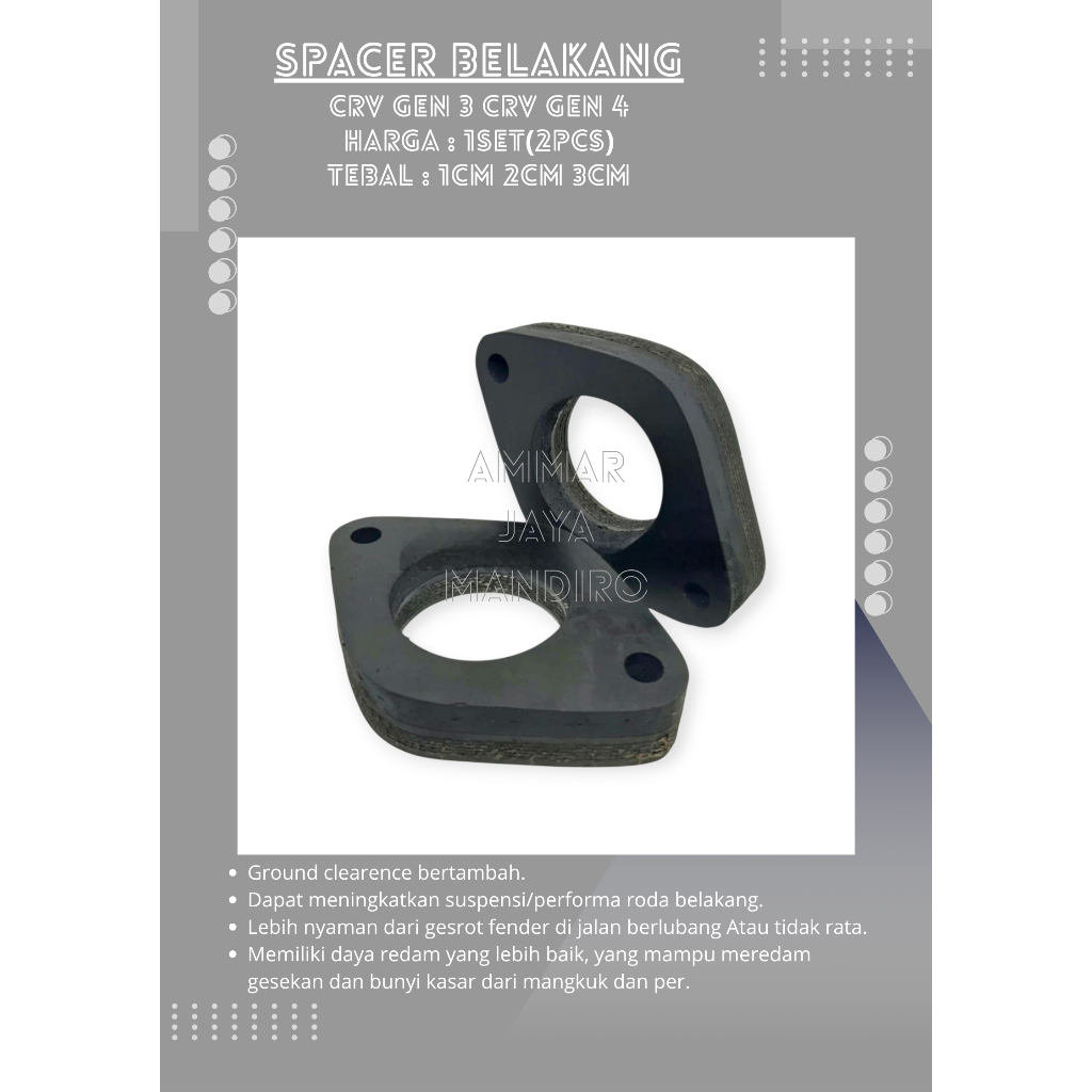 Karet Tatakan Per Keong Belakang Honda CRV Gen 3 Gen 4 Bahan Ban 1Set