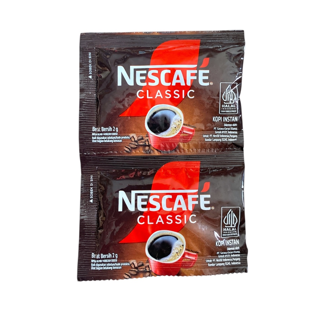 

Nescafe CLASSIC 2gr Isi 10 Sachet / Kopi Murni 100% Robusta