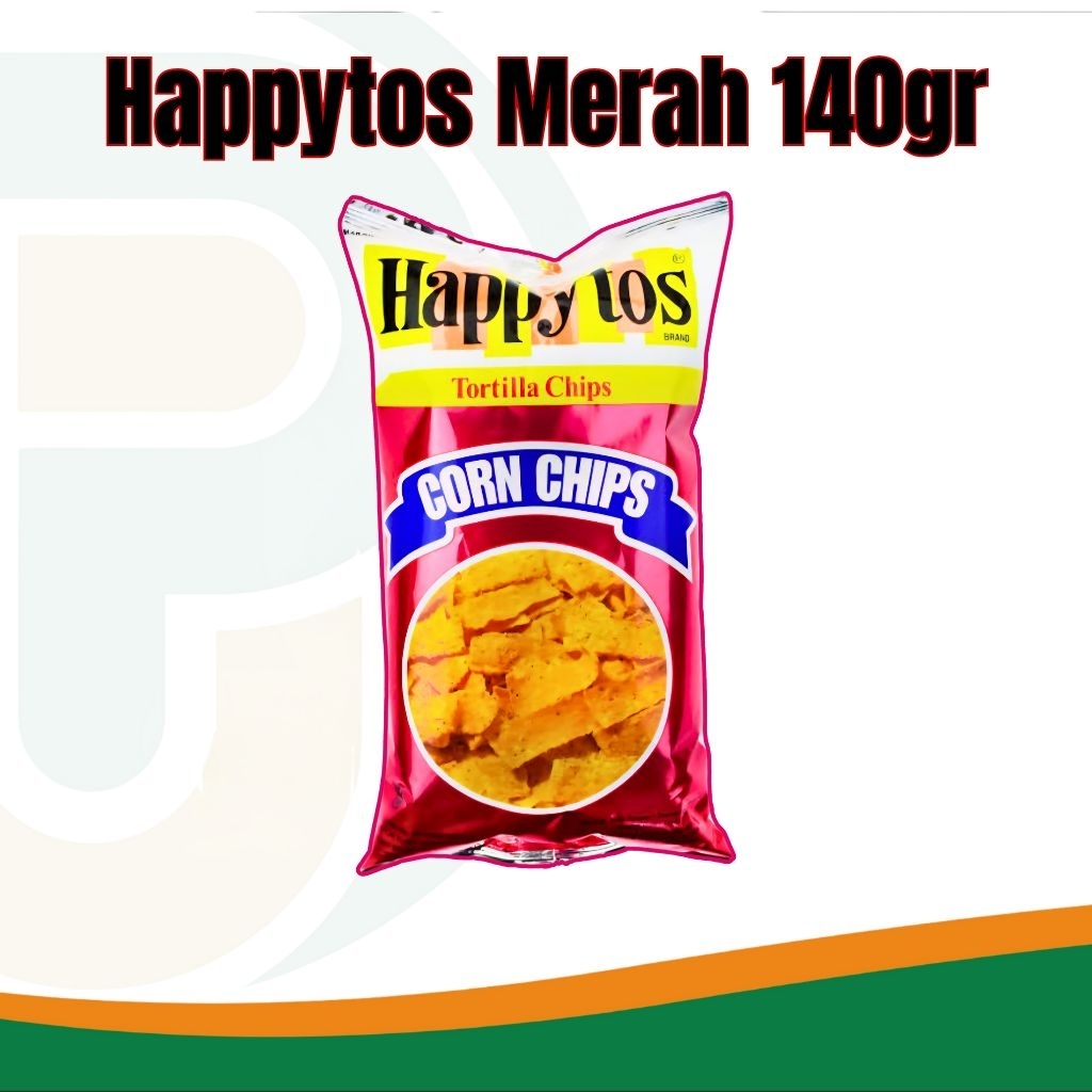 

Happytos Corn Chips Merah 140g – Tortilla Chips Rasa Jagung Gurih